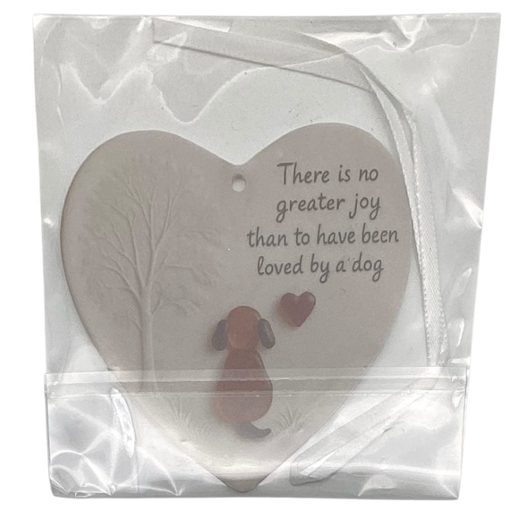 Heart Dog Wood Ornament (NWT) - Picture 5 of 10